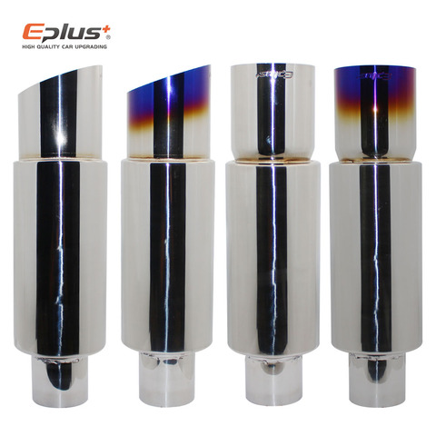 EPLUS Car exhaust pipe muffler Tail Pipe Universal High Quality Stainless Steel Interface 51 57 63MM Exhaust System End ► Photo 1/6