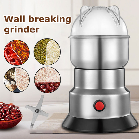 Electric Coffee Grinder Kitchen Cereals Nuts Beans Spices Grains Grinding  Machine Multifunctional Home Coffe Grinder Machine