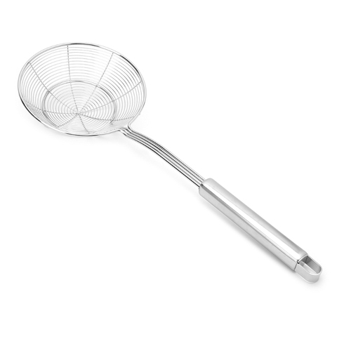 Stainless Steel Spider Skimmer Strainer Heat Resistant Solid Long Handle Kitchen Strainer Frying Food Skimmer Ladle Colander ► Photo 1/6