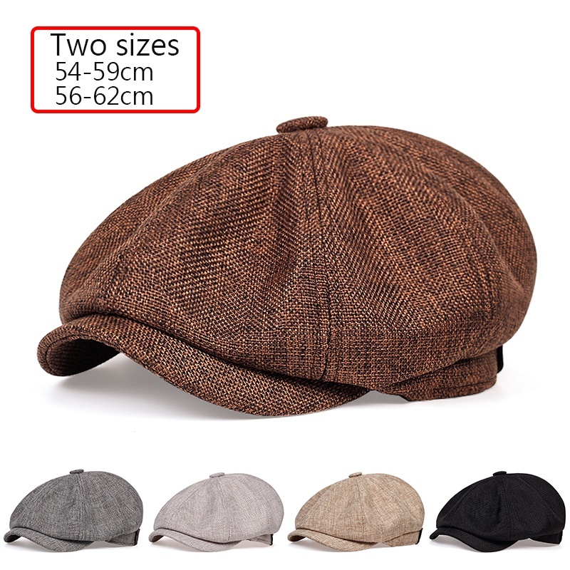 Buy Online New Men S Casual Newsboy Hat Spring And Autumn Retro Beret Hat Wild Casual Hats Unisex Wild Octagonal Cap Alitools