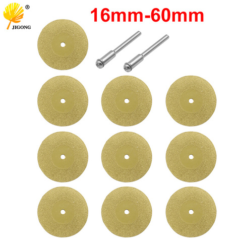 12pcs 1set 16-60mm diamond wheel saw circular cutting blade rotary tool titanium plated diamond cutting blade ► Photo 1/6