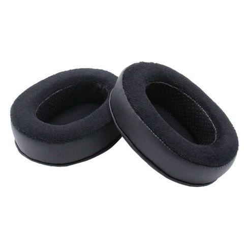 Hybrid Memory Foam Earpad - Black PU/Velour - Suitable For Large Over Brainwavz HM5 The Ear Headphones ► Photo 1/6