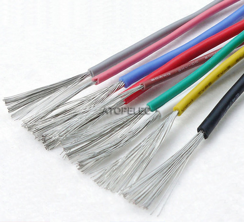 UL3239 3000V Soft Silicone Wire 200Deg.C Tinned Copper Flexible Cable UL 14/15/16/18/20/22/24/26/28/30 AWG Black/Red/Green/Blue ► Photo 1/4