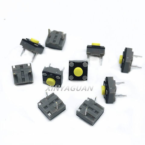10Pcs Kailh Mute button 6*6*4.3mm square Silent switch ireless mouse micro switch repair parts replace rectangle micro switch ► Photo 1/4