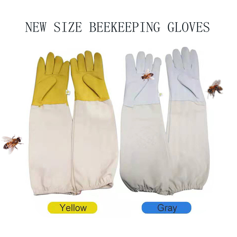 Beekeeper Anti-bee Gloves Protective Sleeves Ventilated Sheepskin And Canvas For Apiculture Tools Beekeeping Gloves ► Photo 1/6