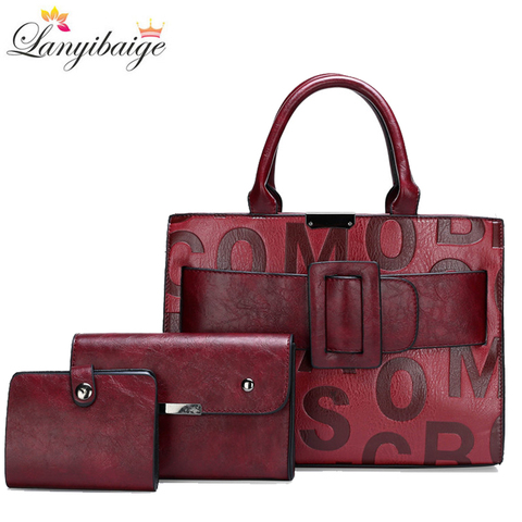 3-piece Set Ladies Handbag Luxury Brand Pu Leather Handbags Fashion Shoulder Crossbody Bags for Women 2022 New Tote Bag Sac ► Photo 1/1