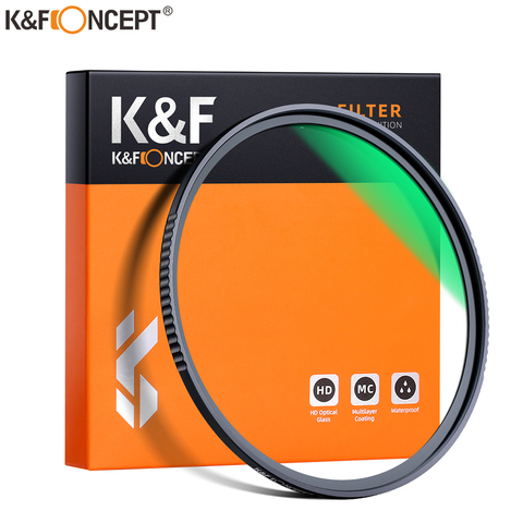 K&F Concept UV Filter Lens Multi Coated Protection Nanotech Coatings Ultra Slim 49mm 52mm 58mm 62mm 67mm 77mm ► Photo 1/6