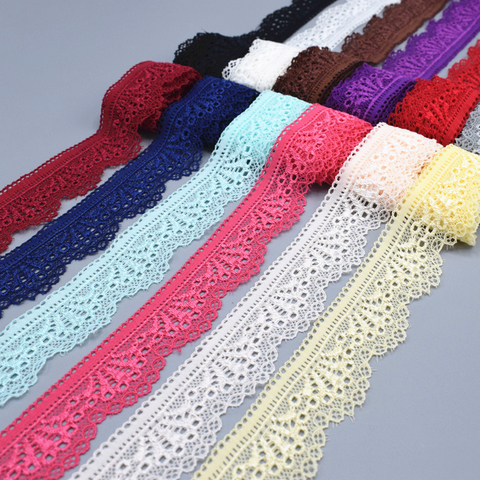 Multicolor 30mm elastic lace ribbon ribbon underwear lace ribbon embroidery stitched African lace fabric ► Photo 1/6