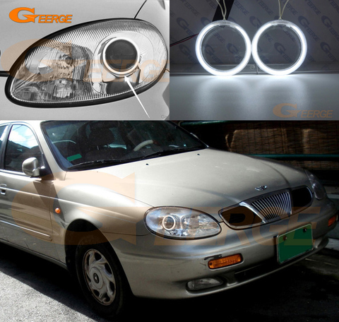 For Daewoo Leganza 1997 1998 1999 2000 2001 2002 2003 2004 Excellent Ultra bright CCFL angel eyes Halo Ring kit ► Photo 1/6