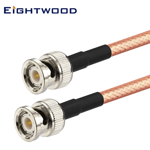 Eightwood RF BNC Plug Male to BNC Plug Male Adapter Extension Cable RG400 3 ft/100cm  for Oscilloscope Spectrum Analyzer ► Photo 1/4