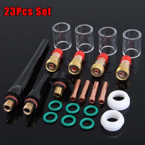 23pcs/Set TIG Welding Torch Collet Gas Lens Kit For SP WP-17 WP-18 WP-26 Welding Accessories 572942 ► Photo 1/6