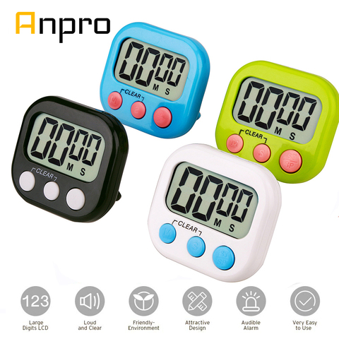 Kitchen Timer Digital Timers For Cooking Magnetic Count Up Or Countdown  Timer Clock With Large Lcd Display And Loud Alarm