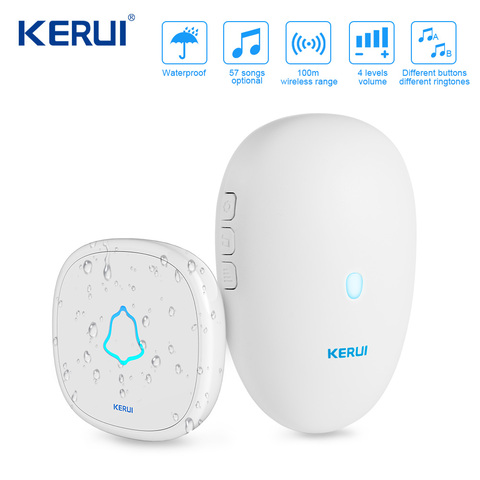 KERUI M521 Wireless Doorbell 57 Music Song 300M Waterproof Button Smart Home Door bell Chime Ring Outdoor Doorbell ► Photo 1/6