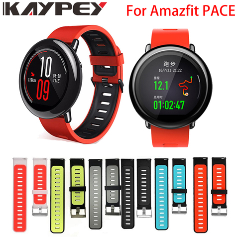 Wrist Strap 22mm Sports Silicone bands for Xiaomi Huami Amazfit PACE Stratos 2 2S GTR 47mm Smart Watch Replacement Smart band ► Photo 1/6