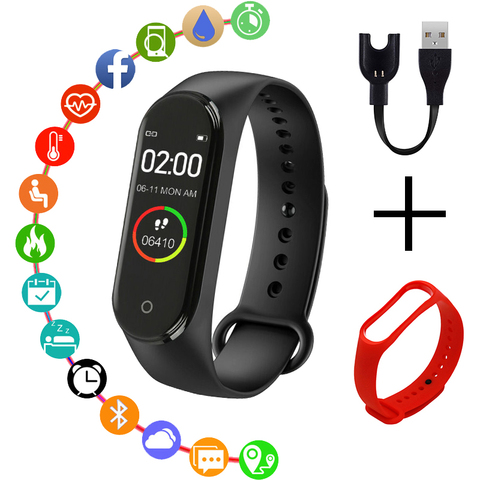 M4 Men's Electronic Watches Pedometer Anti-lost Connect The Phone Suitable For Men Women Casual Fashion Date Display Bluetooth ► Photo 1/6