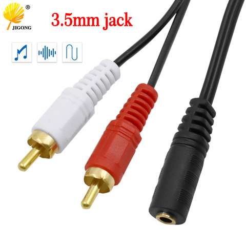 Universal 3.5mm Stereo Audio Female Jack to 2 RCA Male Socket to Headphone 3.5 Y Adapter Cable ► Photo 1/6