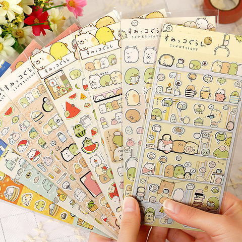 1PCS Kawaii Cartoon Animal Watermelon Sticker Hand Account Diary DIY Decoration Stationery Sticker ► Photo 1/6