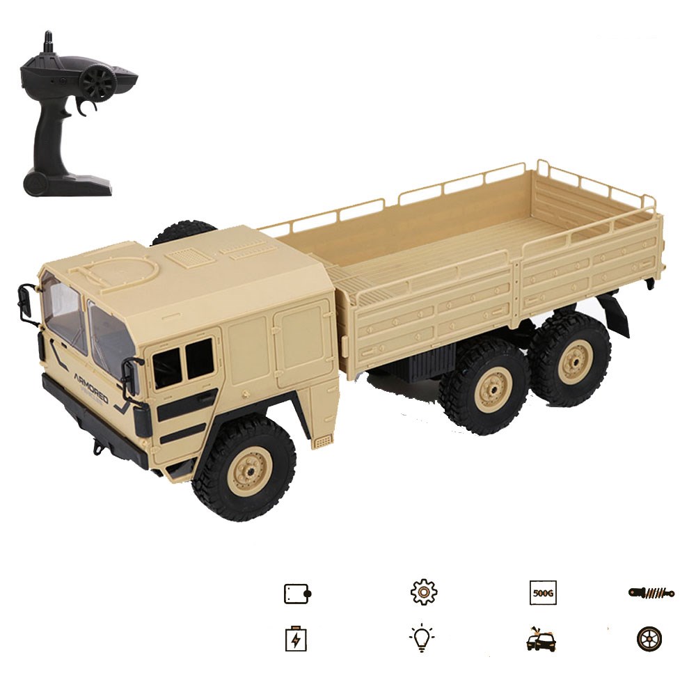 JJRC Q63 1/16 2.4G 6WD Off-Road Transporter Military Truck Crawler RC Car RTR 