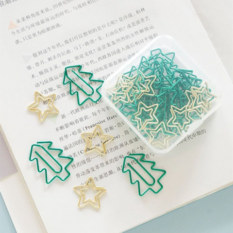 MINKYS Kawaii 10pcs/lot Strawberry Lemon Carrot Metal Paper Clip Christmas Song Decorative Bookmark Binder Clips Stationery ► Photo 1/6