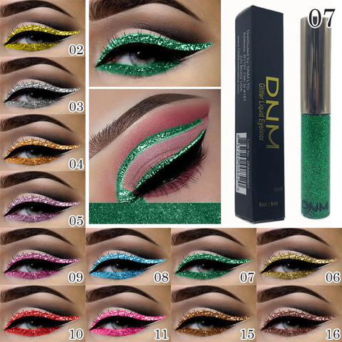 Hot! 16 Colors Liquid Eyeliner Golden Red Blue Eyeliner Shiny Eyes Flash Waterproof Long-lasting Durable Makeup Eyeliner Pencil ► Photo 1/6