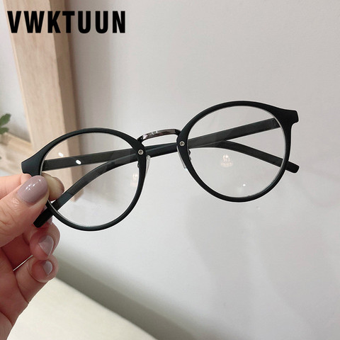 VWKTUUN Round Glasses Frame Clear Lens Eyeglasses Vintage Metal Myopia Glasses Frame Fake Glasses Student Optical Glasses Frames ► Photo 1/6