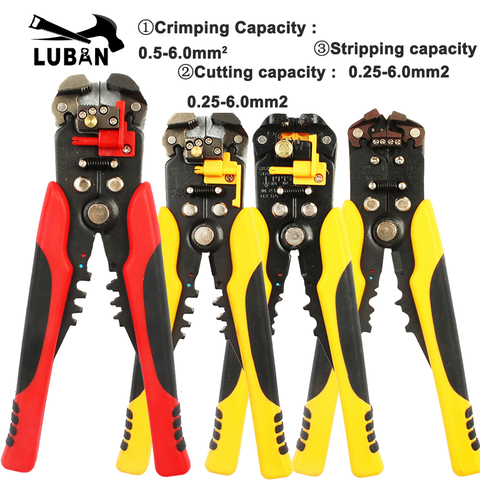 HS-D1 D4 D5 AWG24-10 (0.2-6.0mm2 ) design Multifunctional automatic stripping pliers Cable wire Stripping Crimping tools Cutting ► Photo 1/5