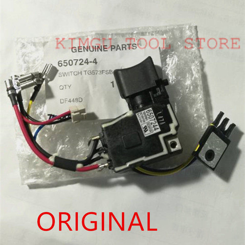 Original Switch 650724-4 650682-4 for Makita 6507244 DHP458 DHP448 DDF458 DDF448 BHP458 BHP448 BDF458 BDF448 6507244 6506824 ► Photo 1/2