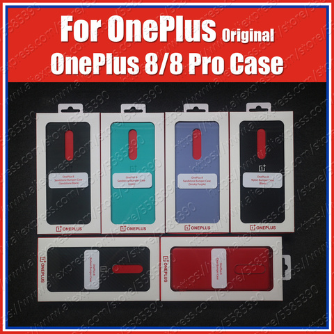 Cyan Official sealed Oneplus 8 Pro Case Original IN2022 Carbon Bumper Oneplus 8 Case IN2010 Clear Sandstone Carbon Nylon Cover ► Photo 1/6