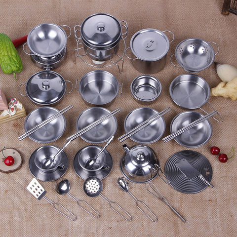 Hot Children Kitchen Toy Cookware Pot Pan Kids Pretend Cook Play Toy  Simulation Kitchen Utensils Toys