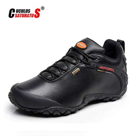 High Quality Unisex Hiking Shoes Autumn Winter genuine leather Outdoor Mens women Sport Trekking Mountain Athletic Shoes 224-5 ► Photo 1/6