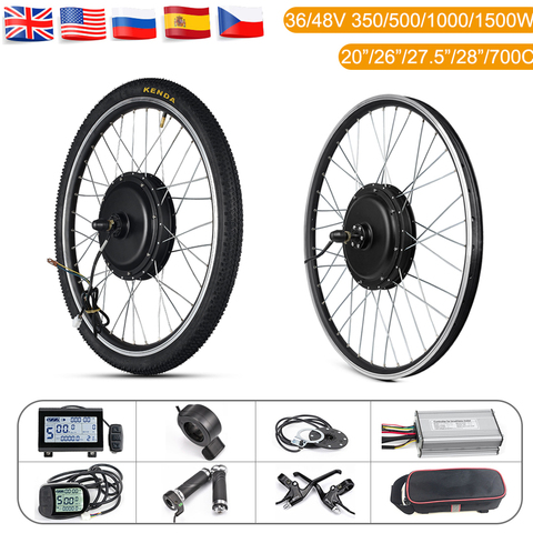 48V 1000/1500W Electric Bicycle EBike 26" Front Rear Wheel Motor Conversion Kit.