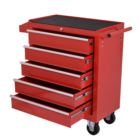 DA-25 5 Drawer Storage Tool Box Trolley Workshop Hardware Mobile Multi-Functional Auto Car Repair Maintenance Toolkit Cabinet ► Photo 1/6