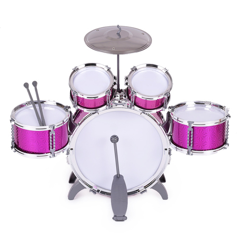 Children Kids Drum Set Musical Instrument Toy 5 Drums with Small Cymbal Stool Drum Sticks for Boys Girls ► Photo 1/1