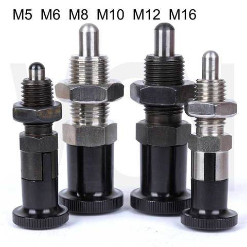 Stock VCN210 Indexing plungers,spring plungers,spring lock pin,aluminum knob, Screw with spring pin ,fine thread M8M10M12M16 ► Photo 1/6