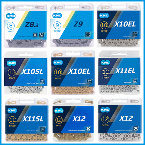 KMC Bike Chain X8 X9SL X10 X10EL X10SL X11 X11EL X11SL X12 5/6/7/8/9/10/11/12 Speed MTB Road Bicycle Chains 116 Links ► Photo 1/6