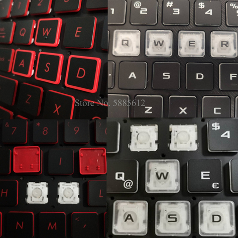 Replacement Keycap Key cap &Scissor Clip&Hinge For ASUS FX63VD FX80g FZ63 FX95D GL704 GL703 FX53V FX63VD FX60 FX80 Keyboard ► Photo 1/3