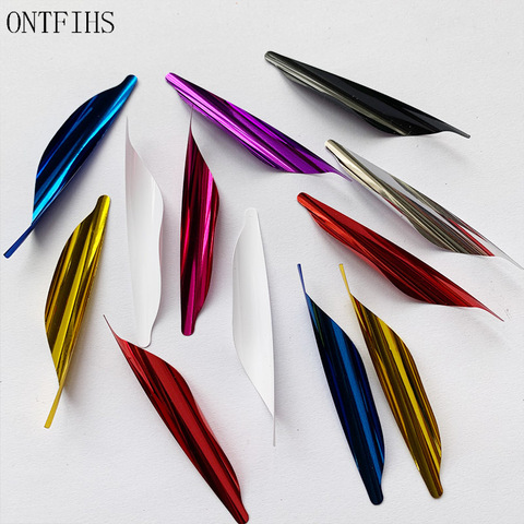 50 Pcs/Lot ONTFIHS New Archery Spin Vanes Spiral Feather Right Wing DIY Arrow Archery With Tape Arrow Accessories ► Photo 1/1