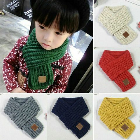 Fashion 100-135cm Children Winter Warm Scarf Boys Girls Knitted Collar Scarf ► Photo 1/6