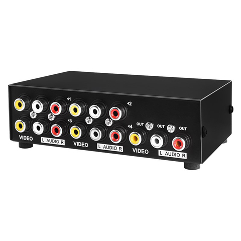 2/4/8 ports Composite RCA AV Swithcer audio video selector switch for STB,DVD,HDTV ► Photo 1/3