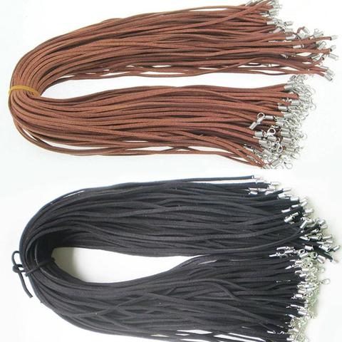 10 Pcs Black Brown Suede Leather String Necklace Cord 50cm Chain DIY Braided Handmade Beading Bracelet jewelry Making ► Photo 1/6