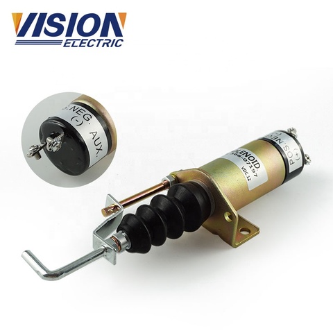 Fuel Stop Solenoid 36607197  12V shut off Solenoid Valve 366-07198 For Diesel Engine spare Parts ► Photo 1/6