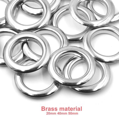 Brass Material Big Size 20mm 40mm 50mm Silver Grommet Eyelet With Washer Fit Leather DIY Craft Shoes Bag Belt Cap Craft Supplies ► Photo 1/6