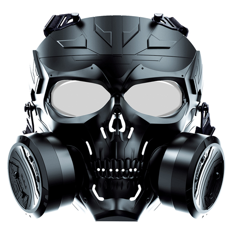 AIRSOFTA Airsoft Biochemical Machinery Dual Fan Mask Tactical PC Lens Protective Mask Outdoor BB Gun Paintball Hunting Equipment ► Photo 1/6