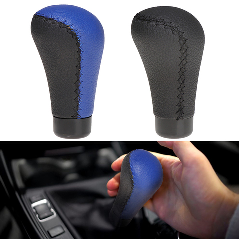 Manual Car Truck Gear Stick Shift Lever Shifter Handle Knob Leather Aluminum alloy Gear Head Shift Knob Cover Gear Shift Collars ► Photo 1/6