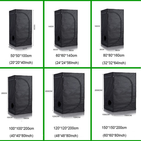 40/50/60/80/100/120cm Indoor Hydroponics Grow Tent,Grow Room Box Led Grow Plant Light , Reflective Mylar Garden Greenhouses ► Photo 1/6