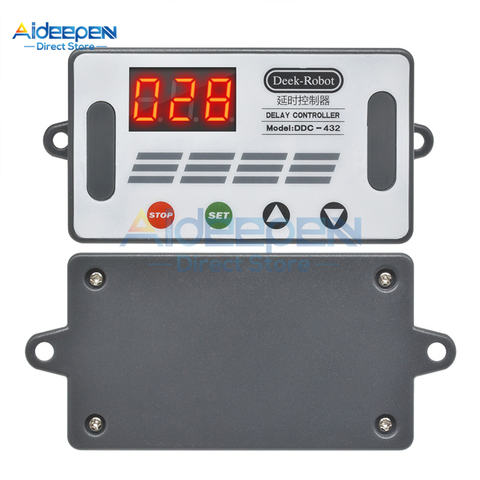 DDC-432 DC 5V-30V Dual MOS Time Delay Relay High Level Trigger LED Digital Display Cycle Time Timer Delay Switch Circuit 12V 24V ► Photo 1/6