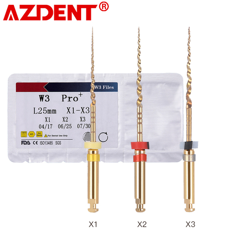 3pcs/pack Dental Endodontic Root Canal Niti X1-X3 File 25mm for Shaping & Cleaning the Root Canal System ► Photo 1/6