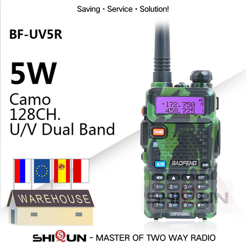 1PC/2PCS Baofeng UV-5R Walkie Talkie Camo Dual Band UV5R Portable 5W Ham Radios UHF VHF Two Way Radio UV 5R HF Transceiver UV-82 ► Photo 1/6
