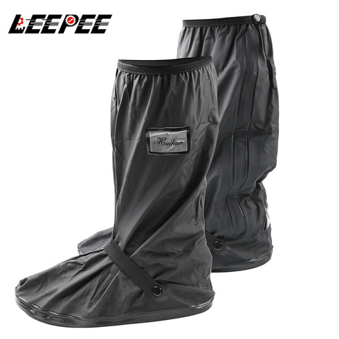 LEEPEE 1 pair Reusable Motorcycle Scooter Bike Rain Shoes Cover Non-Slip Boot Covers Unisex Shoes Protectors For Rainy Snowy Day ► Photo 1/6