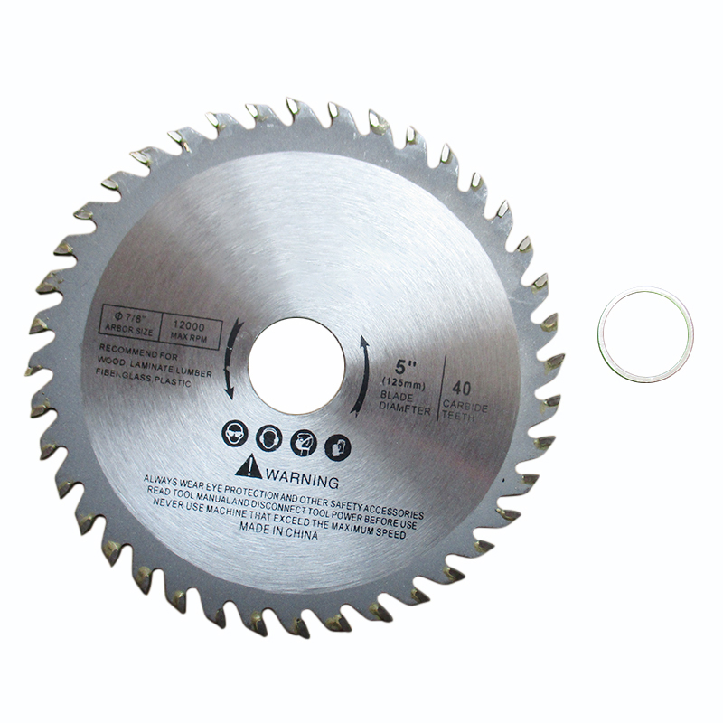 1pc 5Inch 125mm 40T Wood Carving Disc Circular Saw Blade Disc Cutter Metal Plastic For Angle Grinder For Cutting Wood Discs ► Photo 1/5